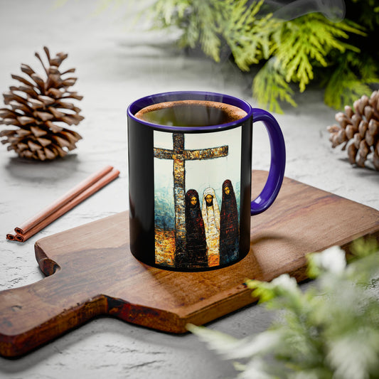 "At-the-Foot of the Cross - John 19:25", Colorful Mugs (11oz & 15oz)