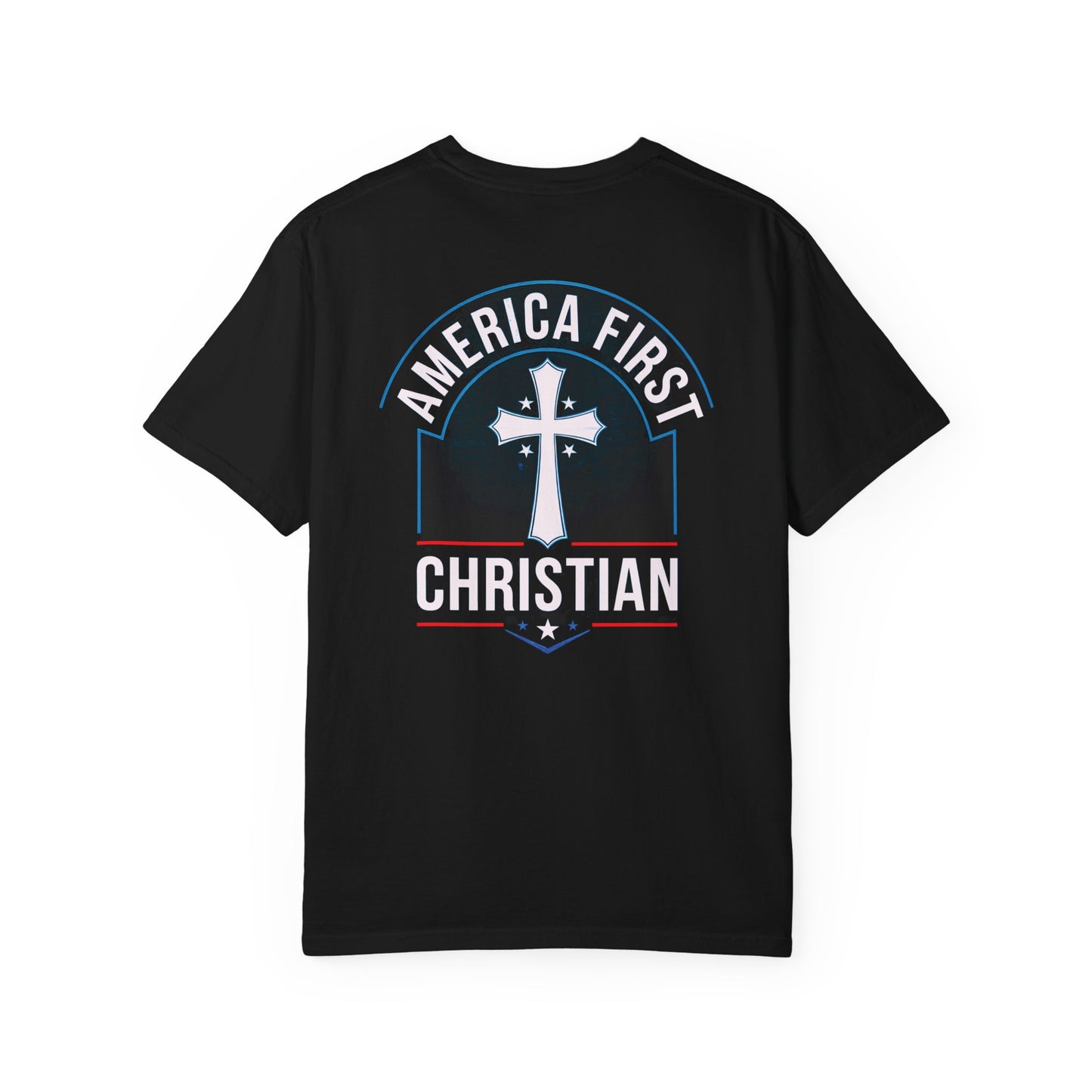 "America First - Christian" #02, Unisex Black T-shirt