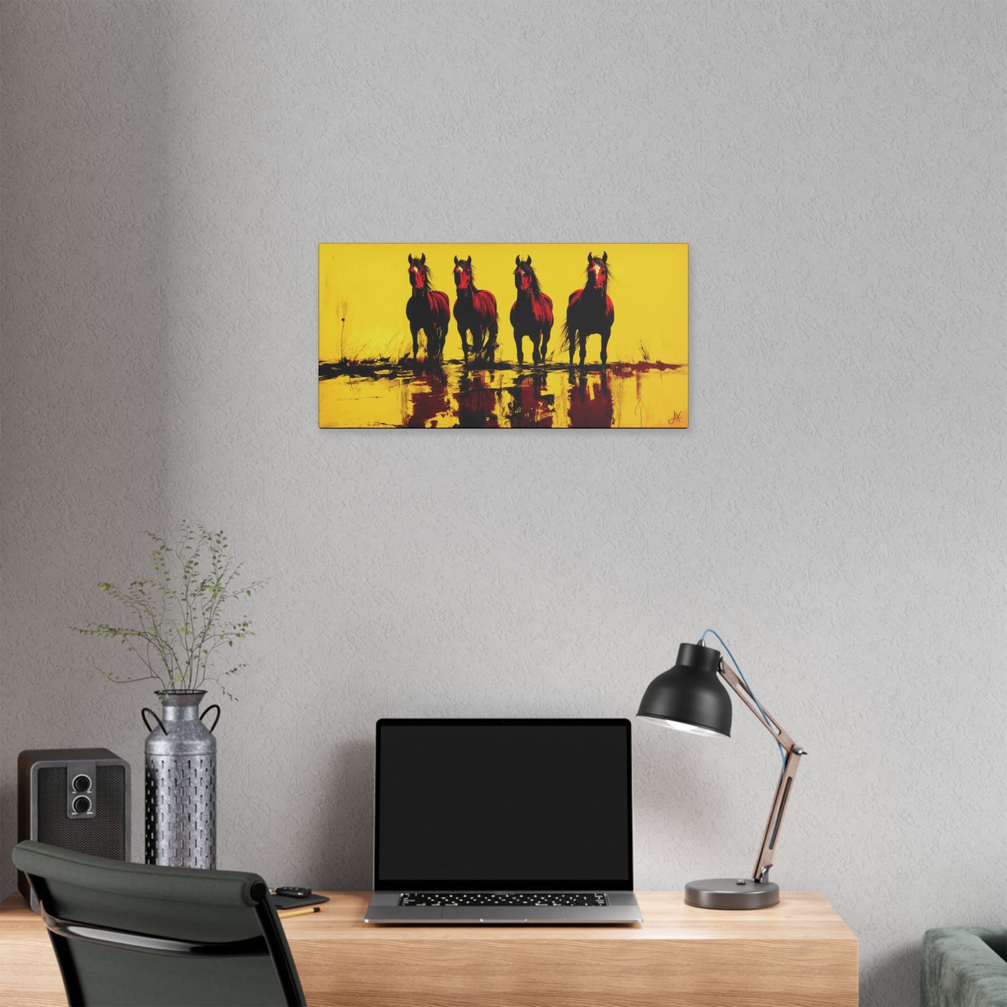 "Steeds of the Red Hand", Stretched Classic Canvas Fine Art Print