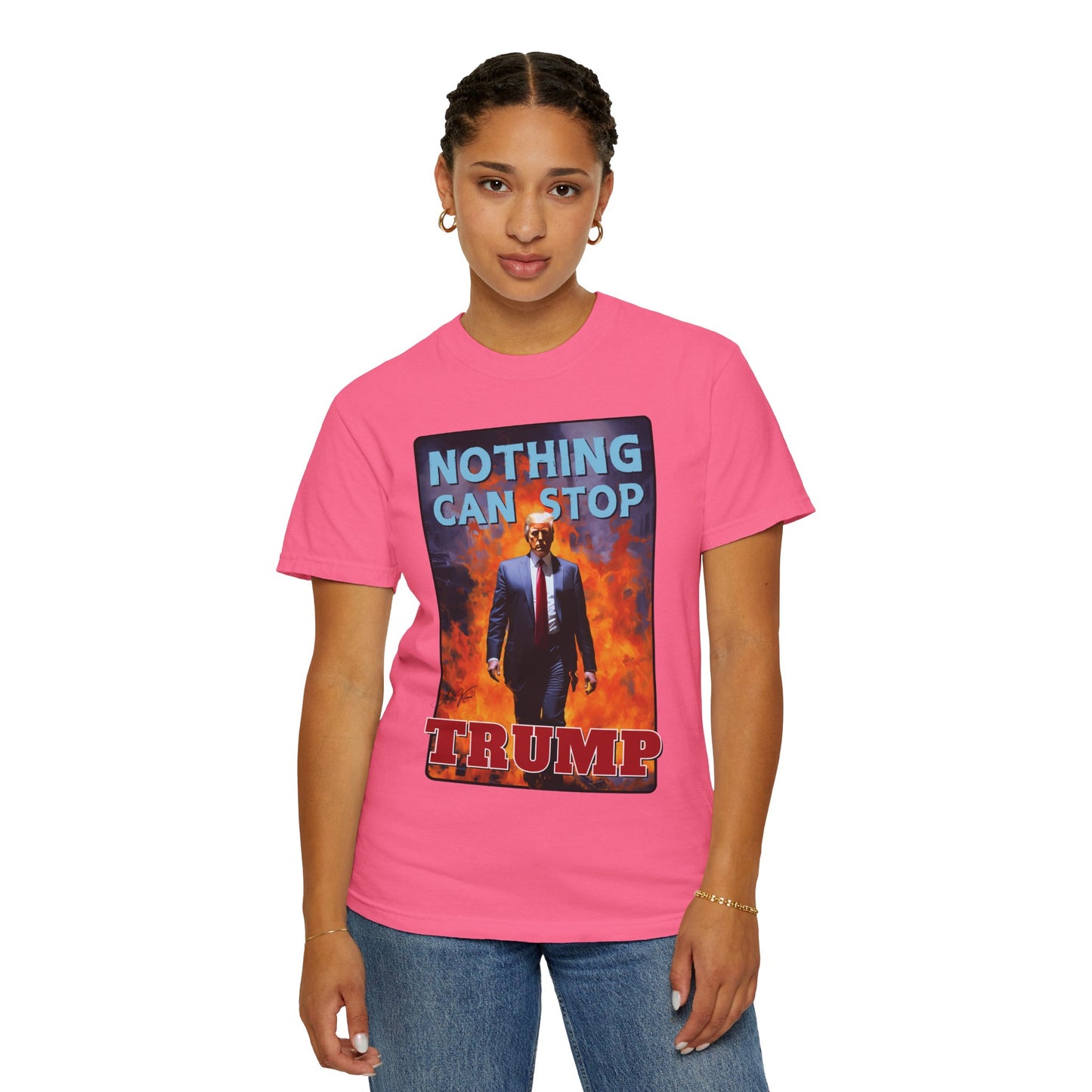 "Nothing Can Stop Trump", Unisex T-shirt (Dark Colors)
