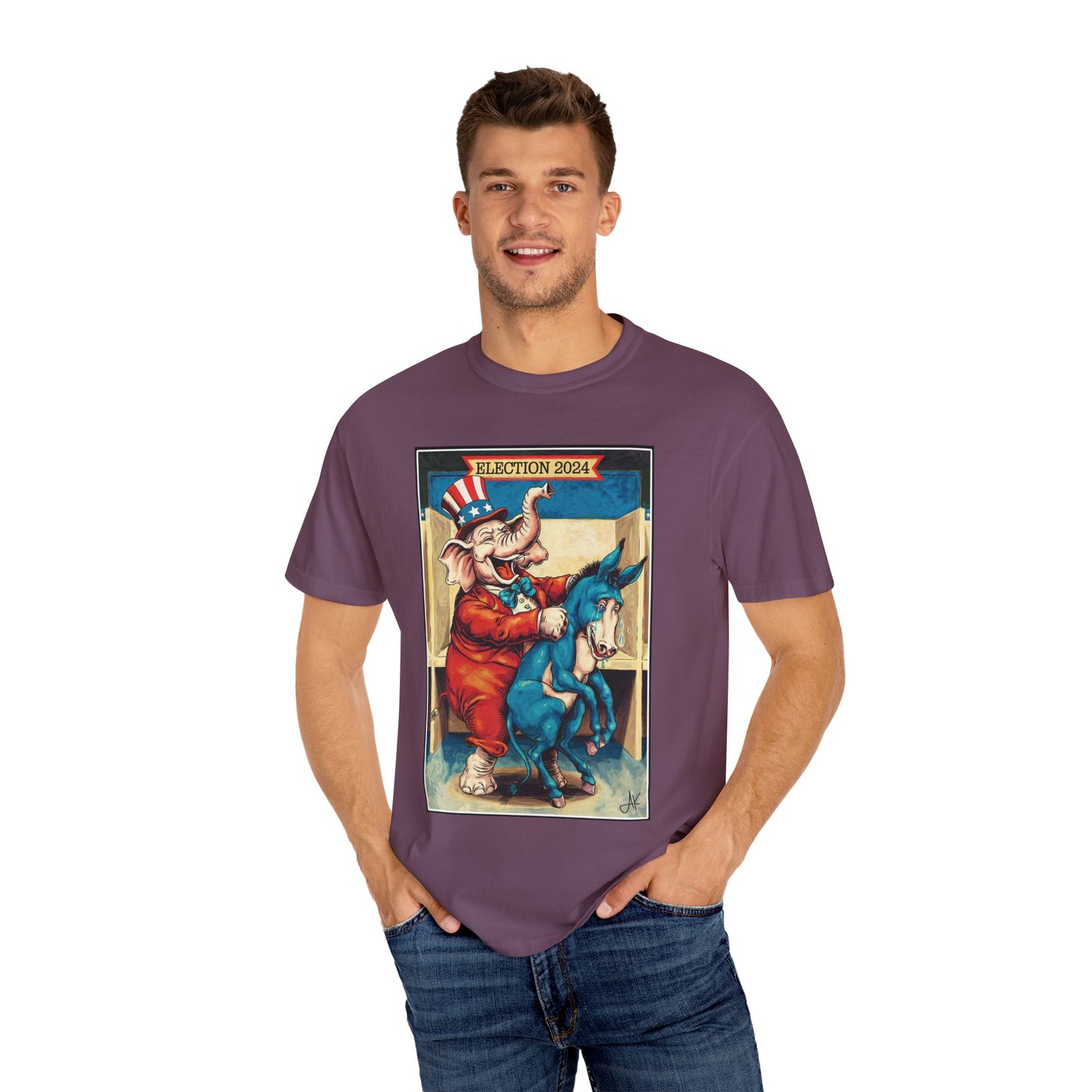 "MAGA Spanked the Donkeys 2024", Unisex T-shirt (Dark Colors)