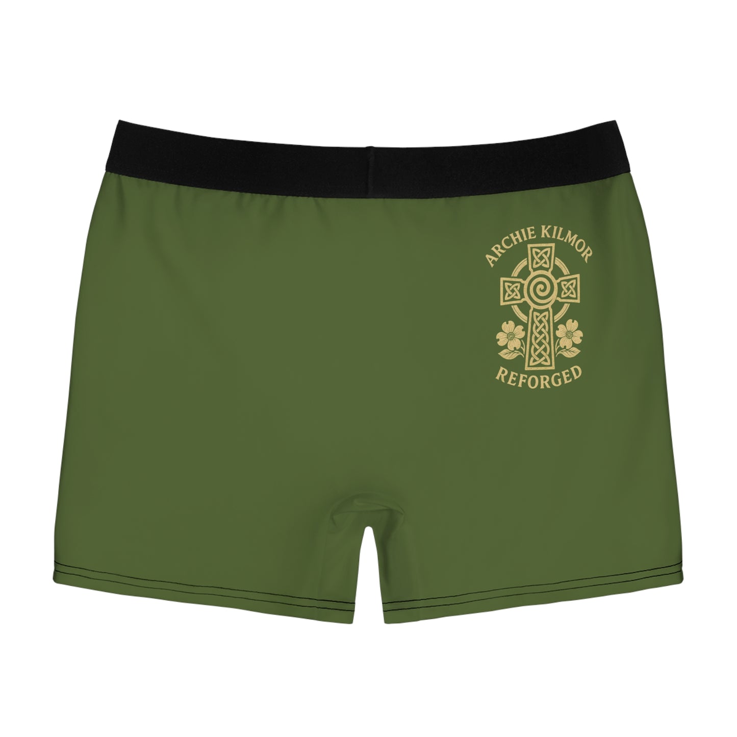 "Archie Kilmor Cross - Reforged" #01, Men's Boxer Briefs (Kangaroo-Bush Green)