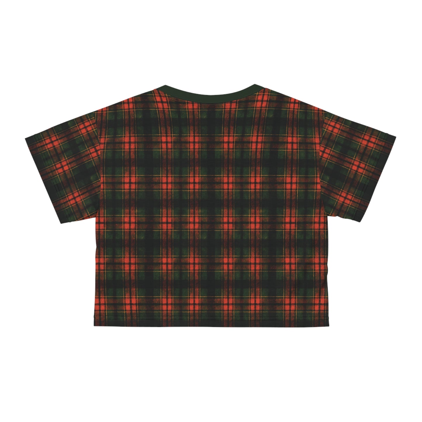 "Kilmor Brieve Tartan", Crop Tee (Brieve Green Collar)