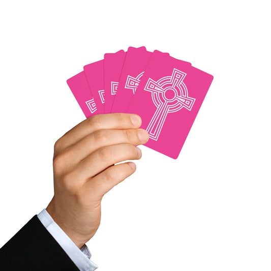 "A Simple High Cross", Christian Playing Cards (Knockout Pink)