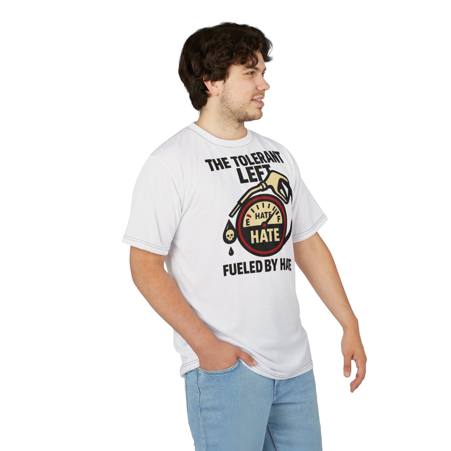 "The Tolerant Left", Unisex T-shirt (Doctor White)