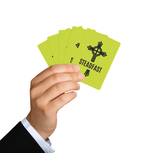 "Steadfast Cross", Christian Playing Cards (Pear Green)