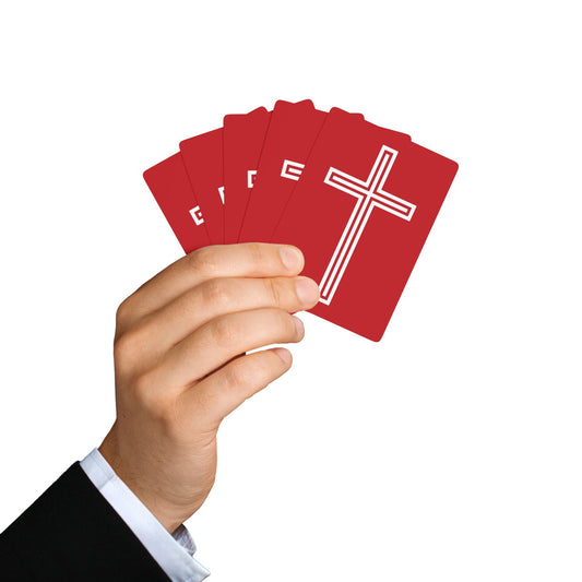 "A Simple Cross", Chrsitian Playing Cards (Flame Scarlet)