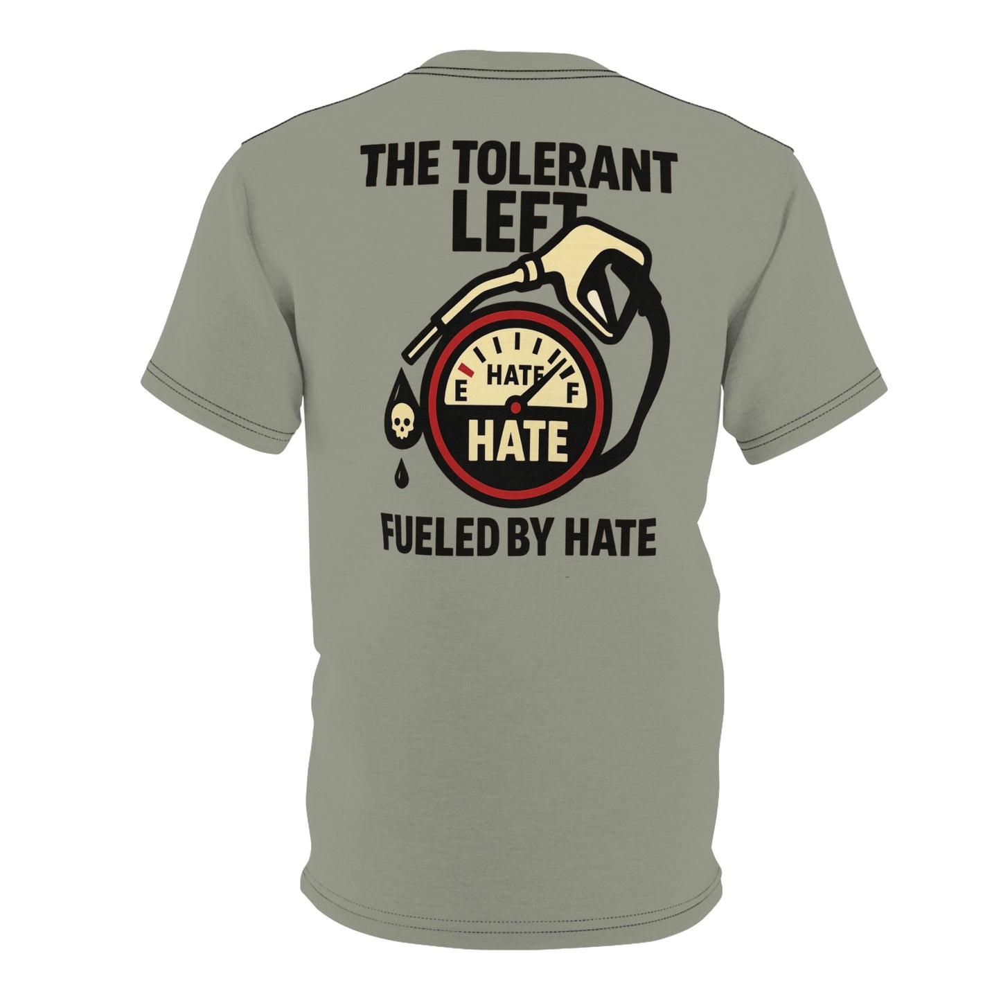 "The Tolerant Left", Unisex T-shirt (Deep Seagrass Grey)