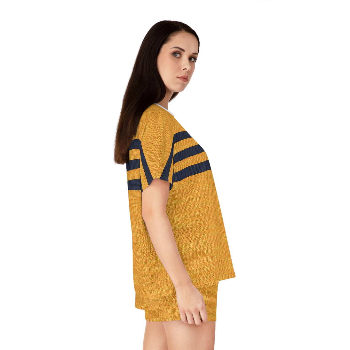 "Triple Ensign", Women's Short Pajama Set (White or Black Collar)