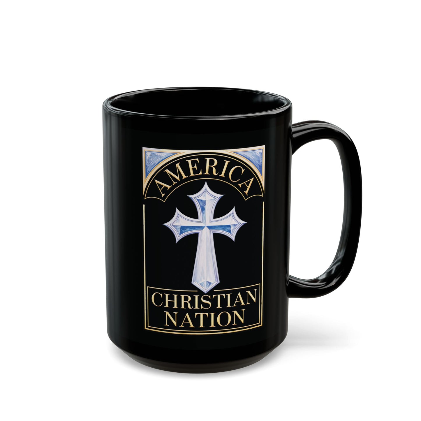 "America Christian Nation" #22, Black Mug (11oz & 15oz)