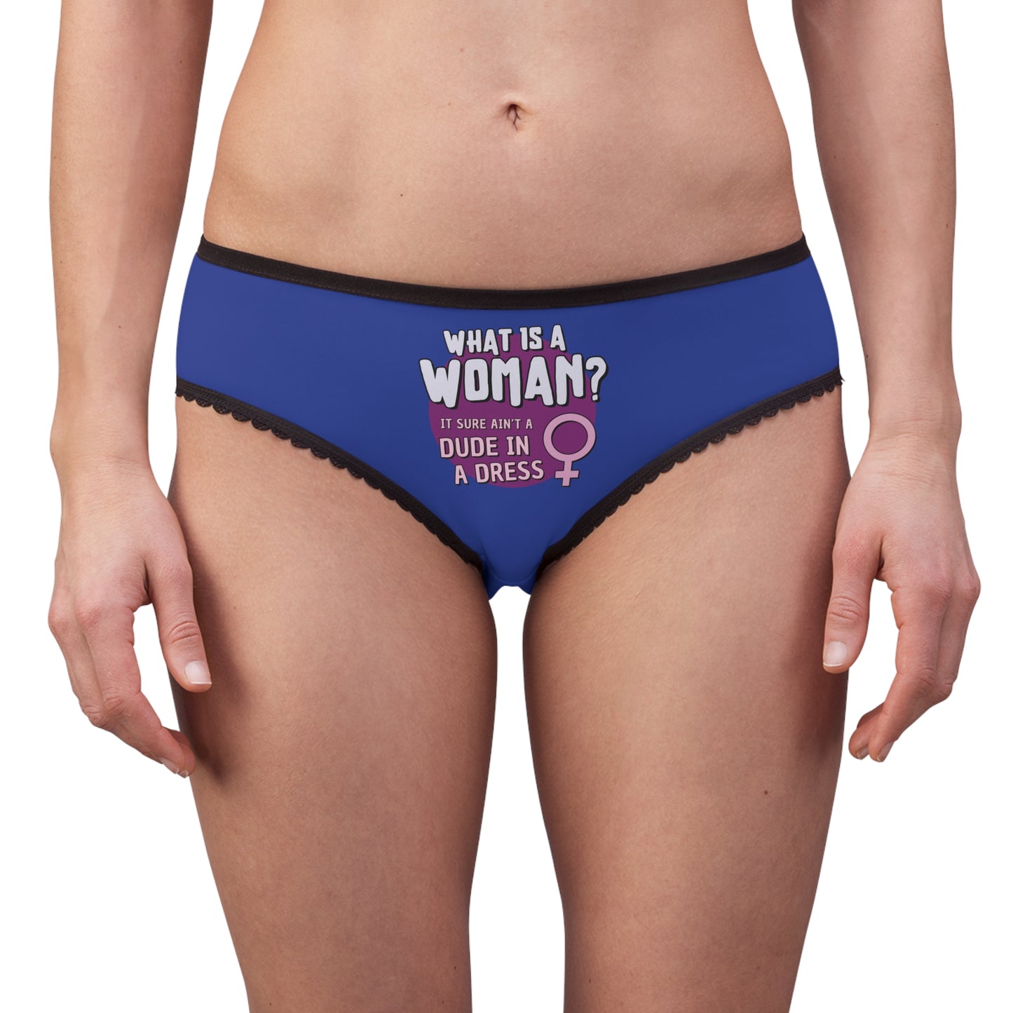 "What is a Woman" #01, Women's Briefs (Patriot Blue)