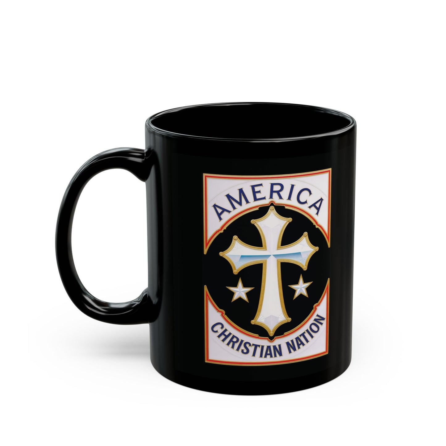 "America Christian Nation" #21, Black Mug (11oz & 15oz)