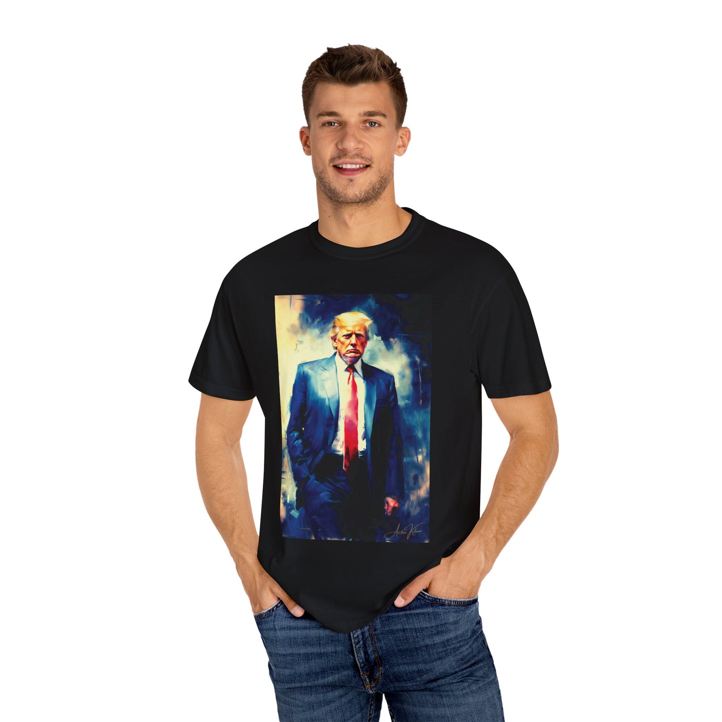 "Trump Portrait No. 6", Unisex T-shirt (Dark Colors)