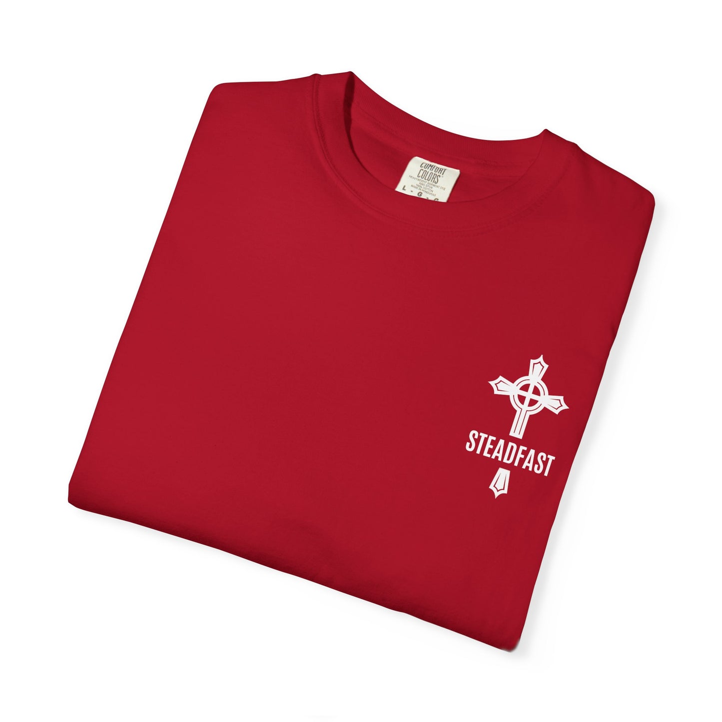 "Steadfast Cross in White", Unisex T-shirt