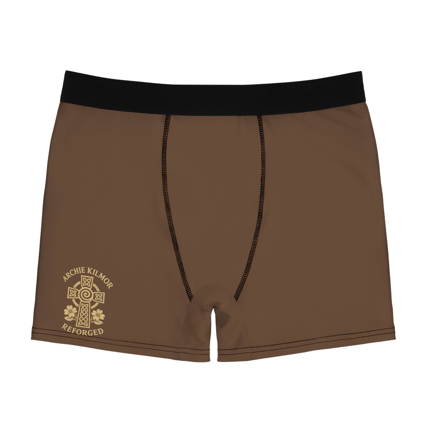 "Archie Kilmor Cross - Reforged" #01, Men's Boxer Briefs (Coffee Brown)