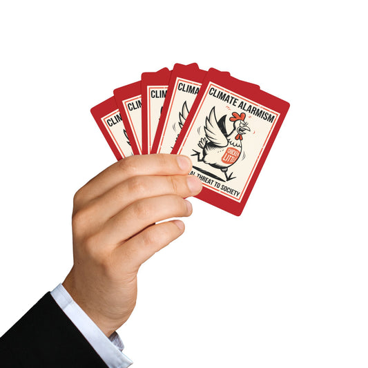 "Climate Alarmism - The Real Threat to Society" #21, Cultural Playing Cards (Venetian Red)