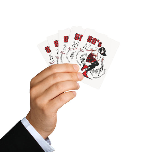 "80's Generation Punk", Retro Playing Cards (Porcelain White)