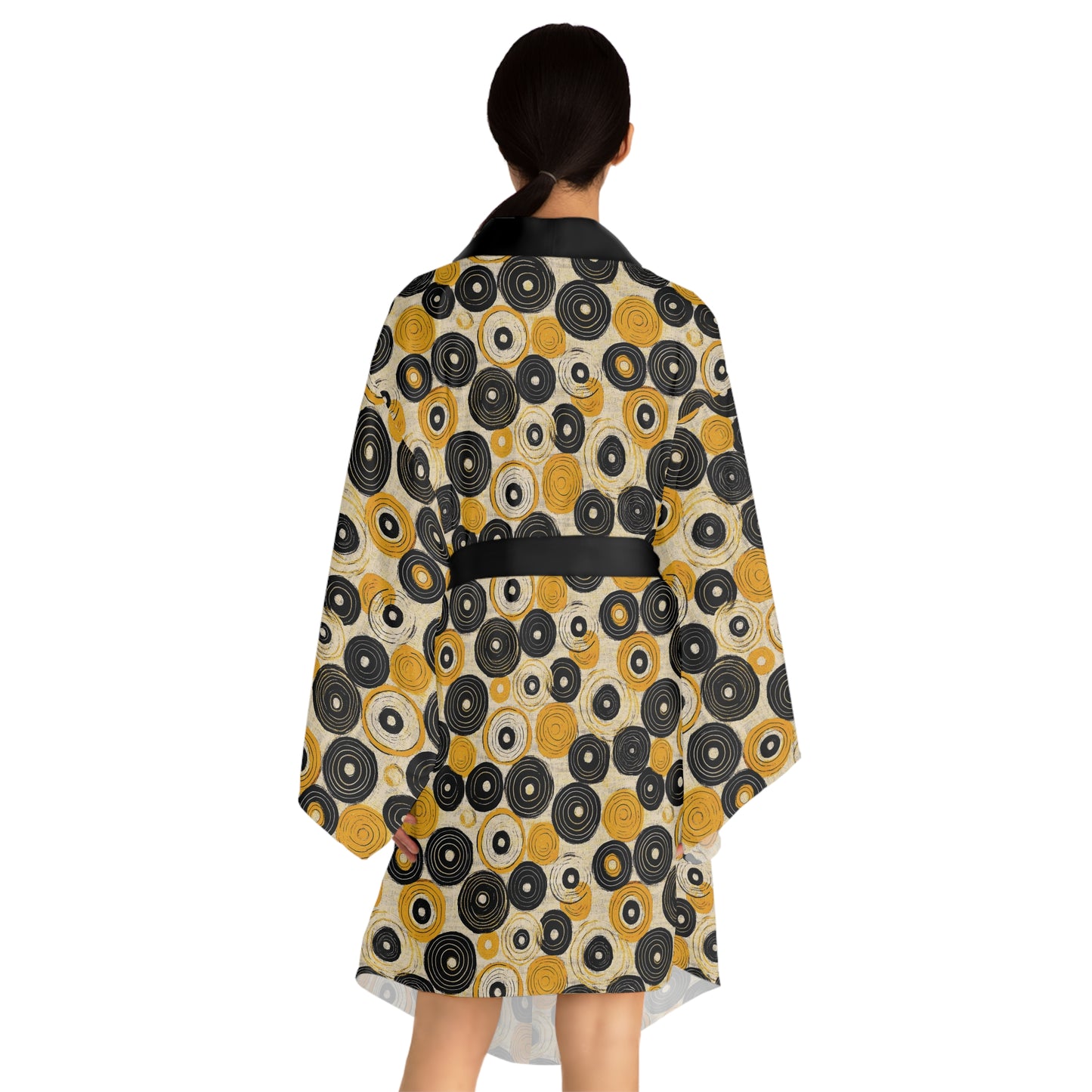 "Old 45's", Long Sleeve Kimono Robe