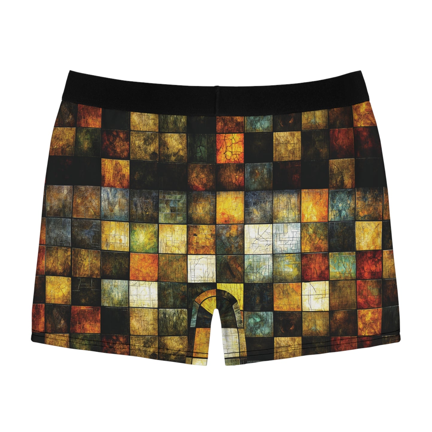 "Wood Block Pattern" #01, Men's Boxer Briefs