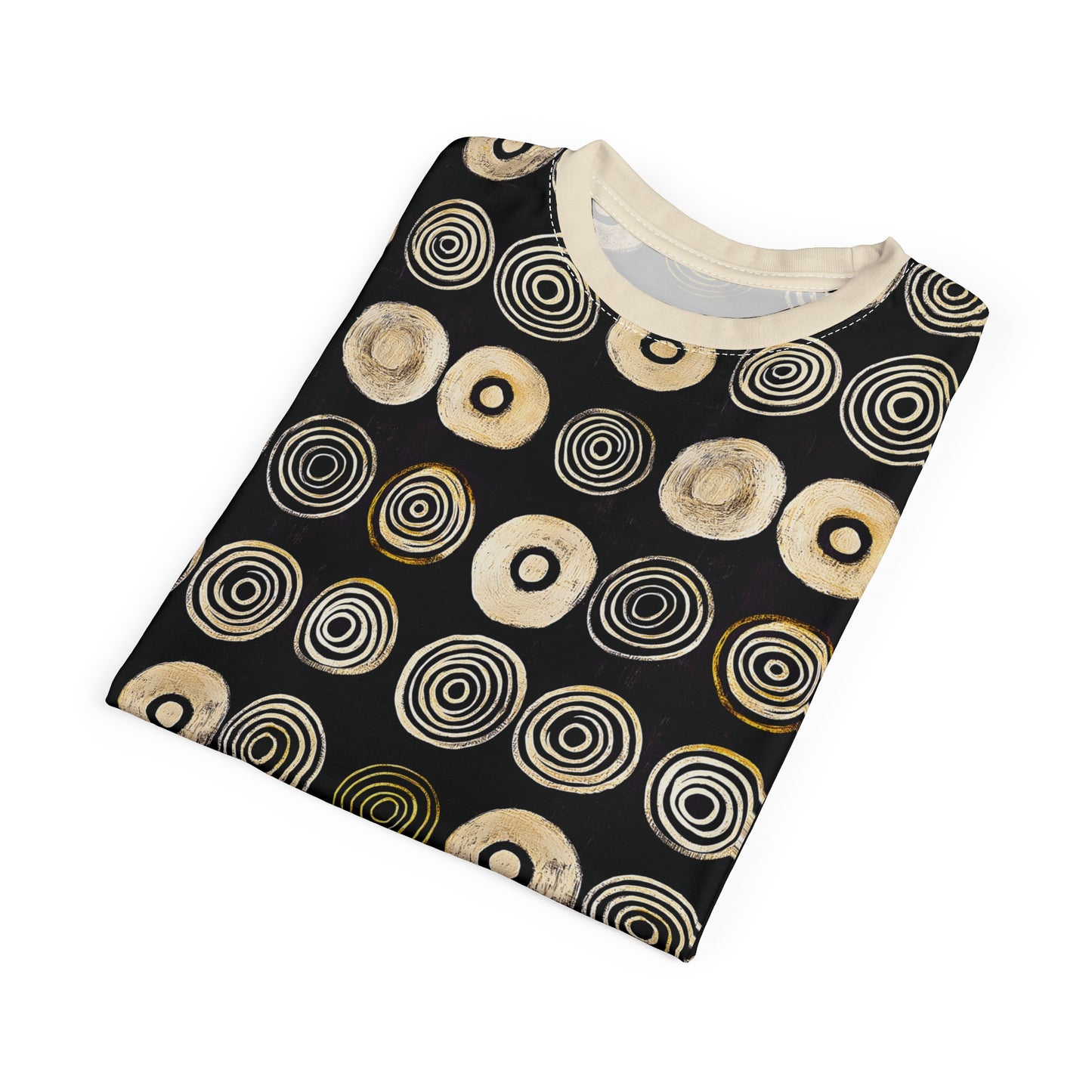 "Punk Polka", Wearable Pattern Art Unisex Tee (Iced Almond)