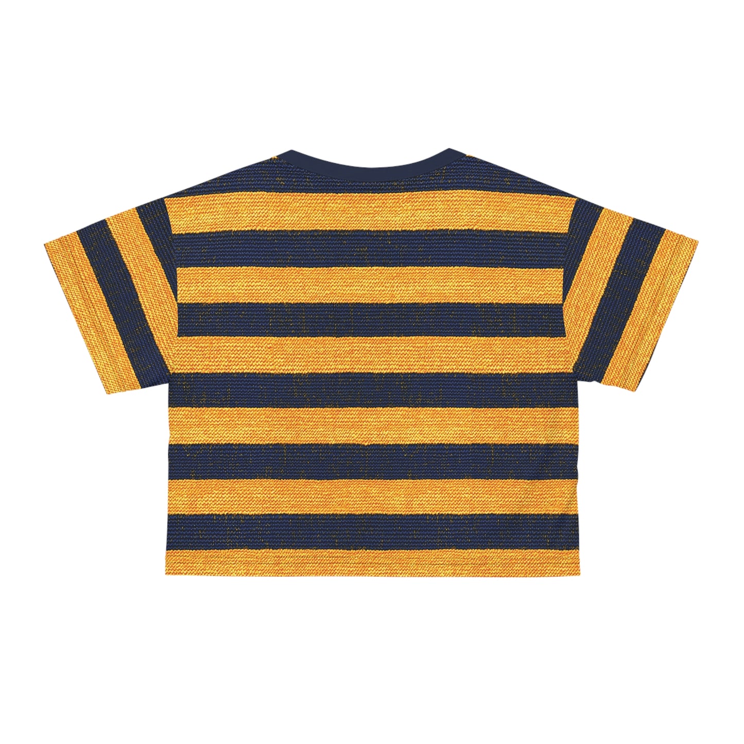 "Golden Ensign", Crop Tee (Ensign Blue Collar)