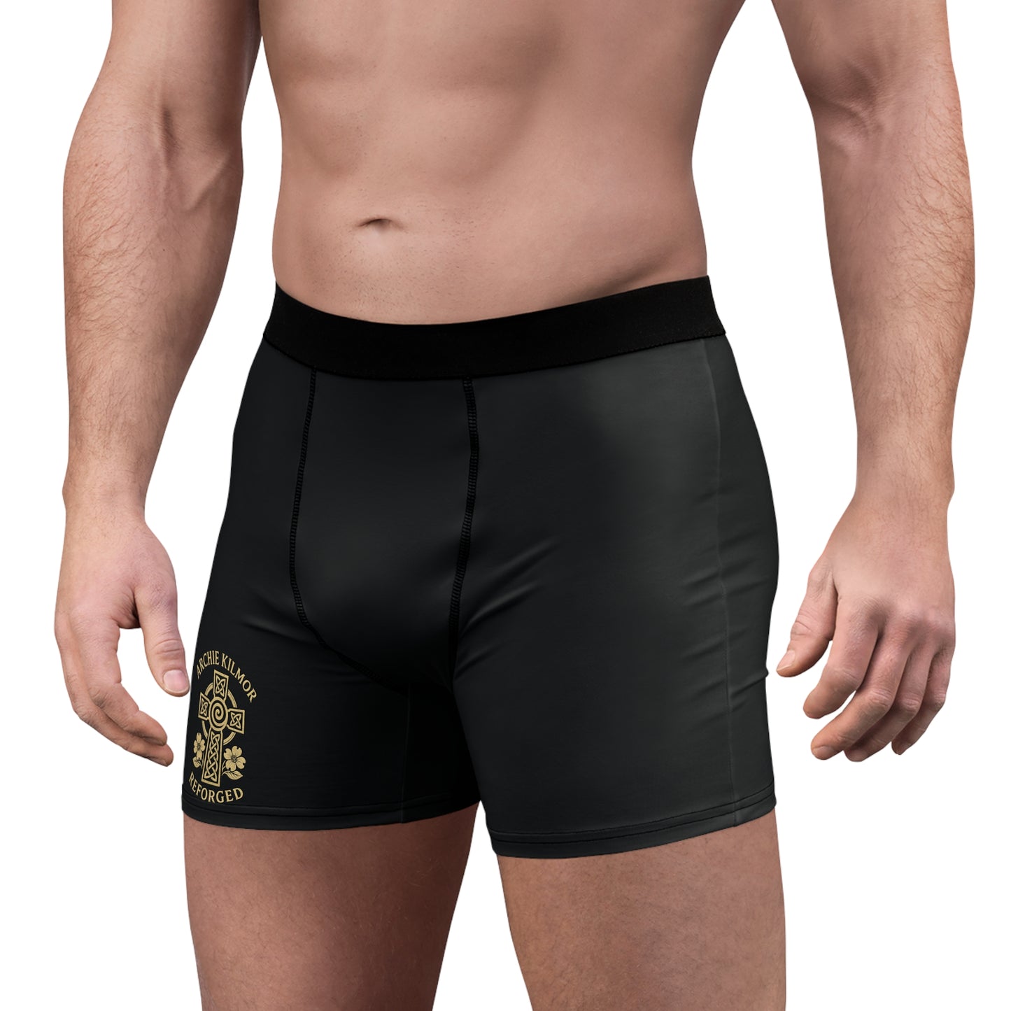 "Archie Kilmor Cross - Reforged" #01, Men's Boxer Briefs (Moonless Black)