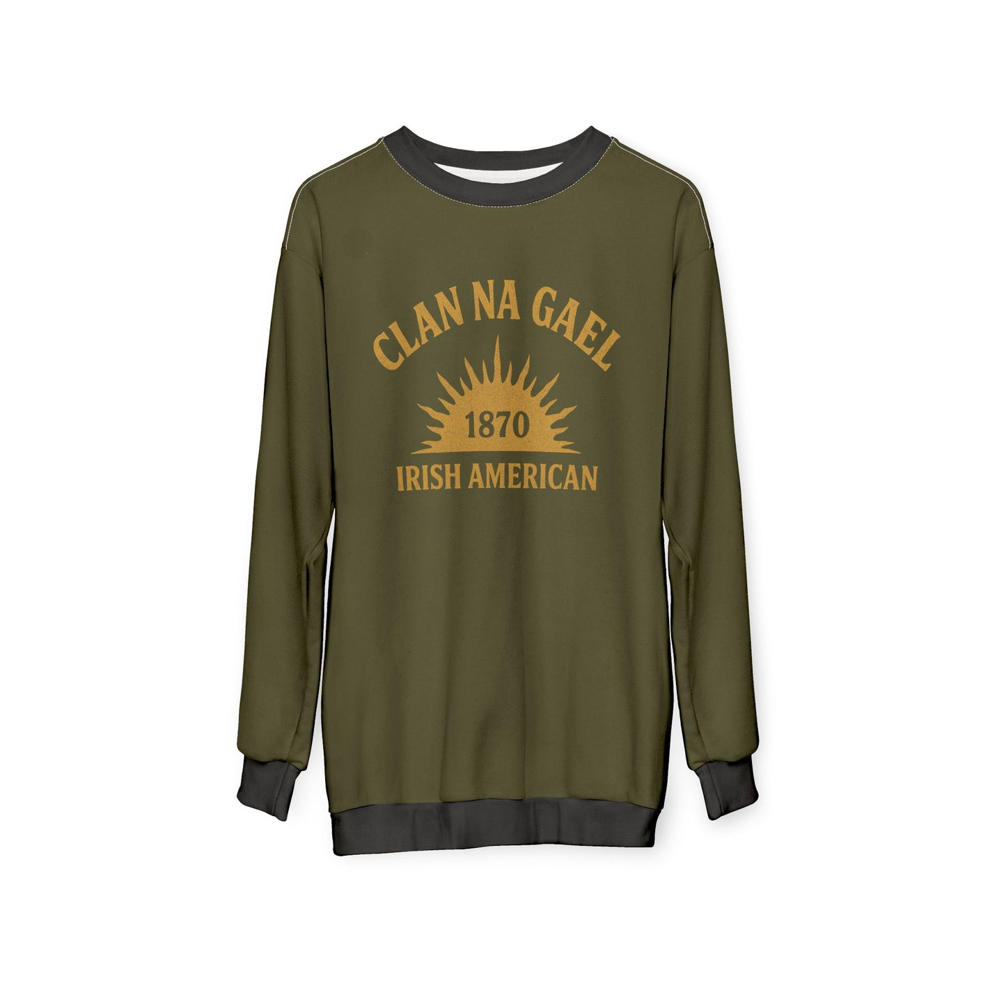 "Clan na Gael - Irish American", Unisex Sweatshirt (Fianna Green)