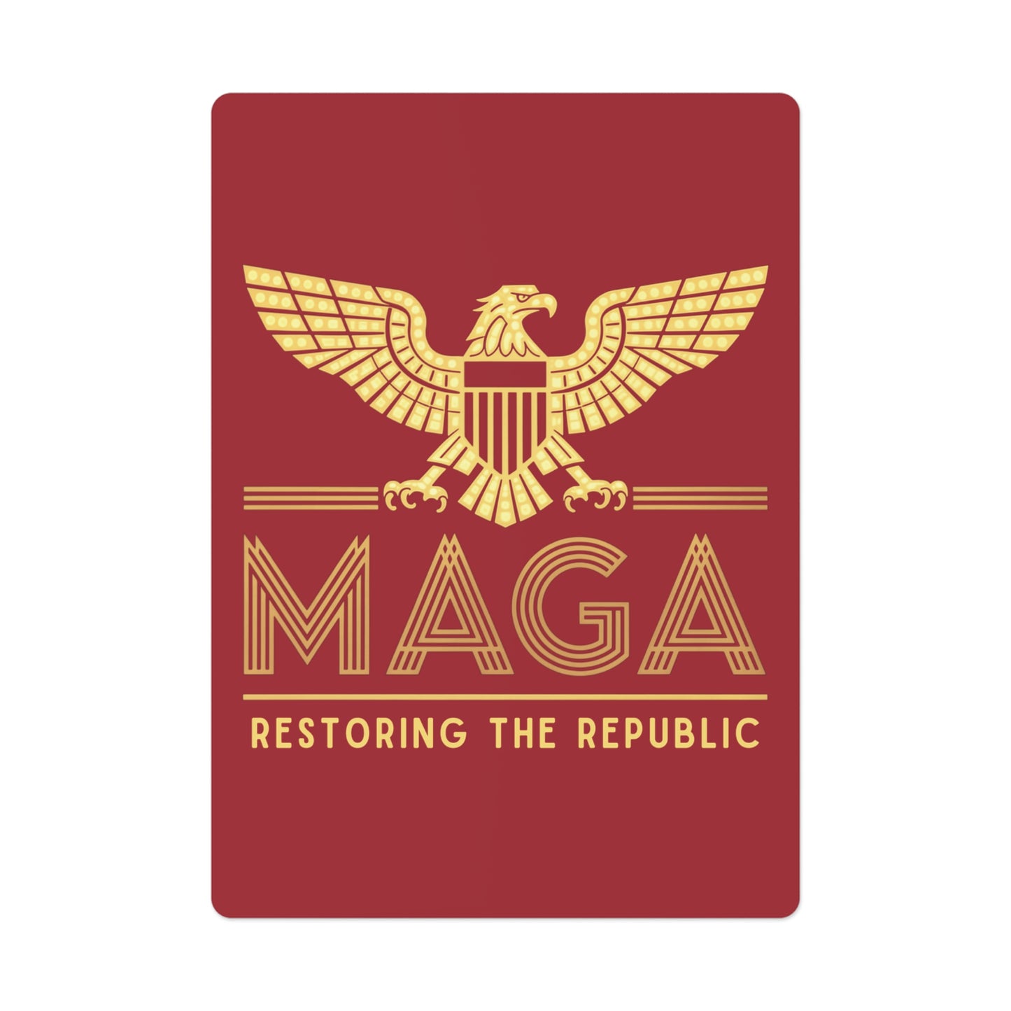 "MAGA - Restoring the Republic", Political Playing Cards (Cherry Red)