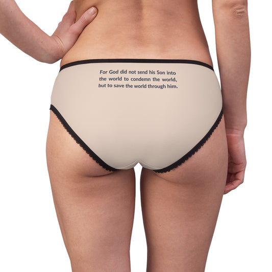 "Good News - John 3:17", Women's Briefs (Pink Champagne)