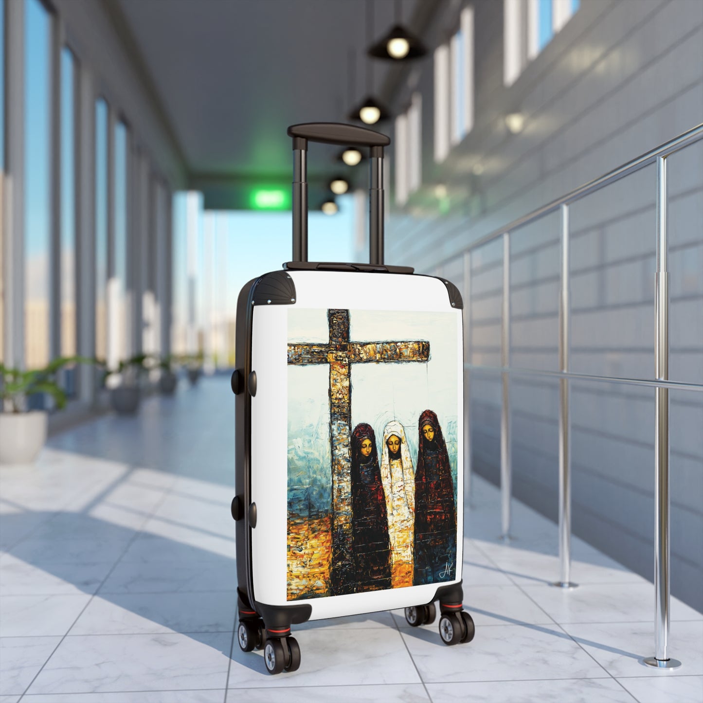 "At-the-Foot of the Cross - John 19:25", Suitcases (White)