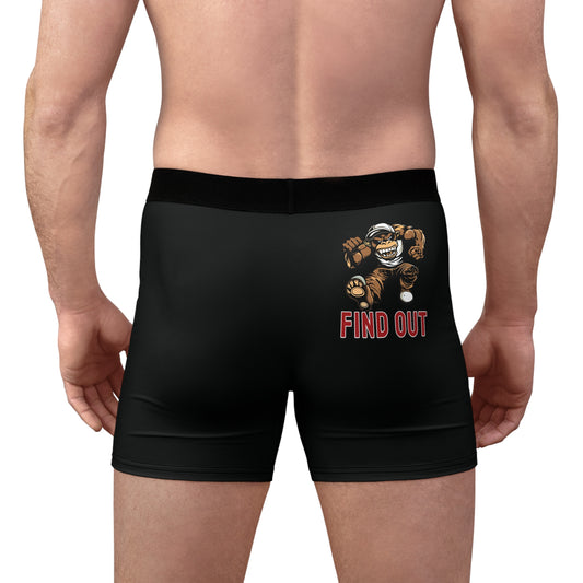 "Find Out", Men's Boxer Briefs (Moonless Black)