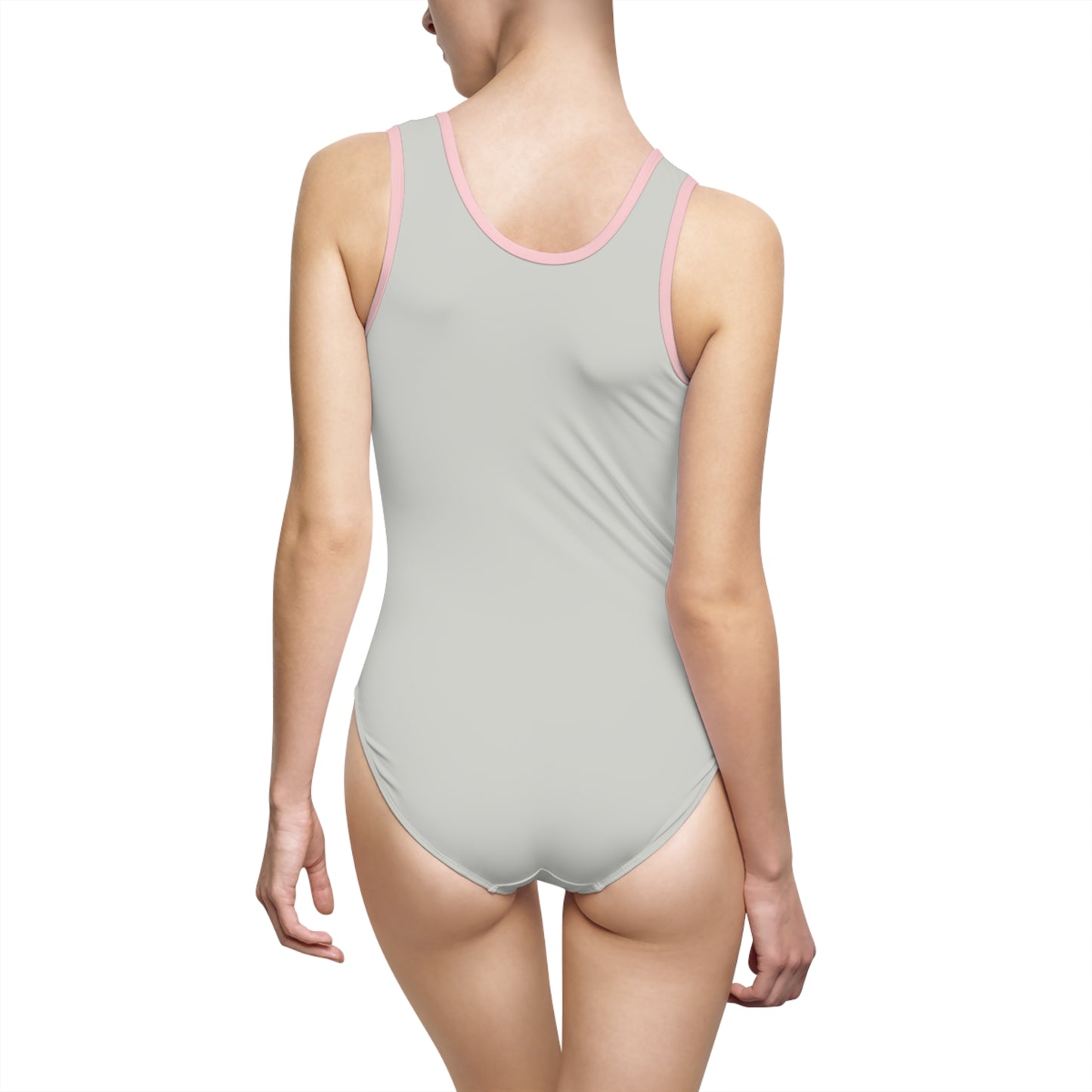 "Delicious Cherries", Women's Classic One-Piece Swimsuit (Vintage Ash)