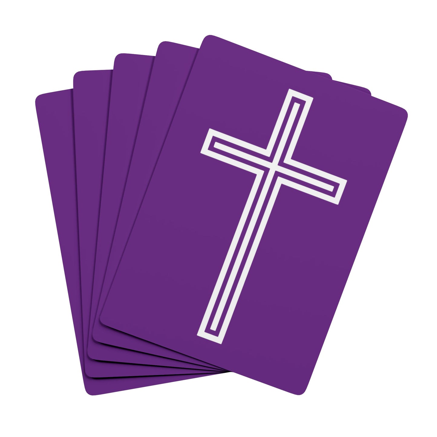 "A Simple Cross", Chrsitian Playing Cards (Vesper Violet)