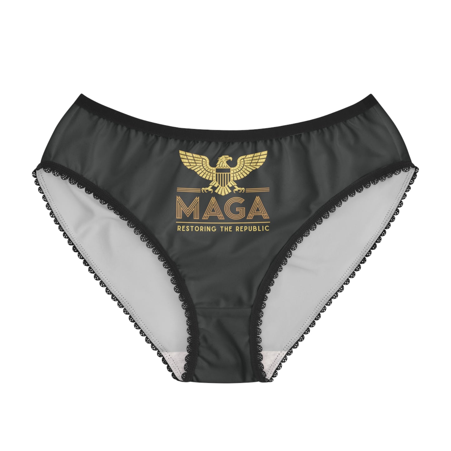 "MAGA - Restoring the Republic", Women's Briefs (Dark Dùn Grey)