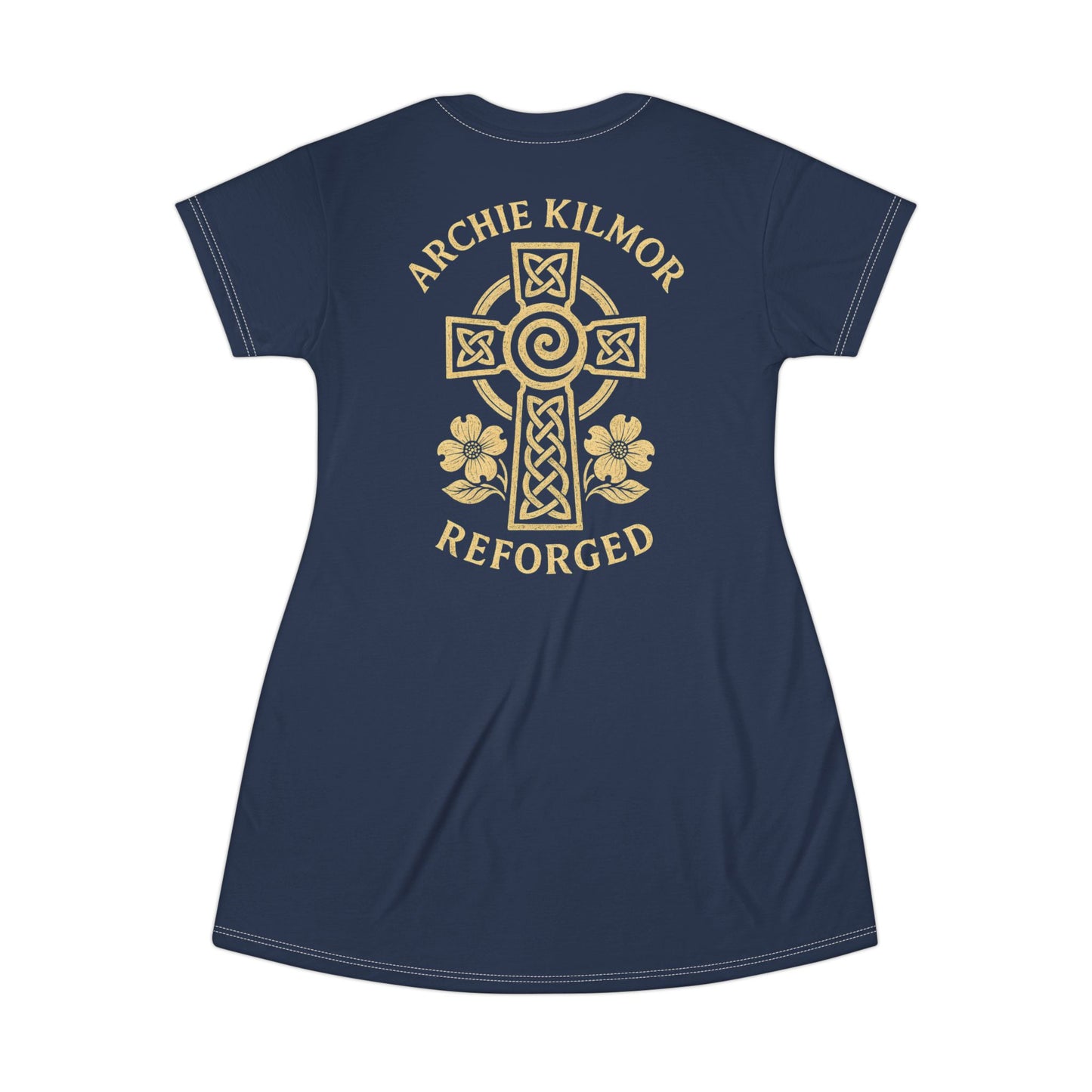 "Archie Kilmor Cross - Reforged" #01, T-Shirt Dress (Cambridge Blue)