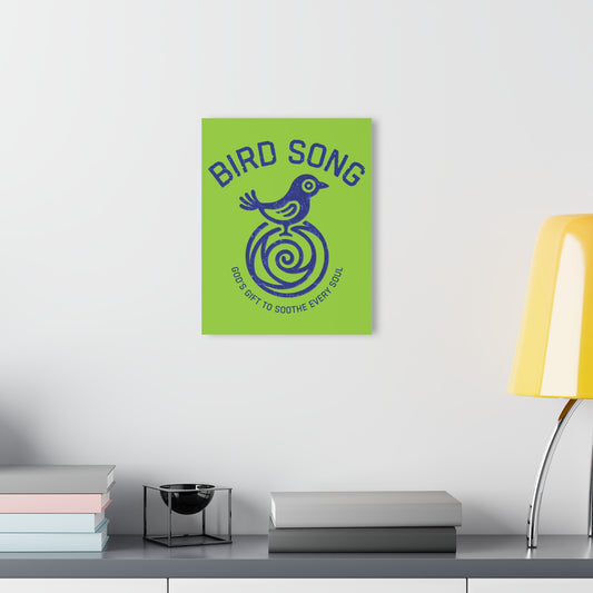 "Bird Song", Christian Acrylic Wall Prints (French Cleat Hanging) (Chartreuse Green)