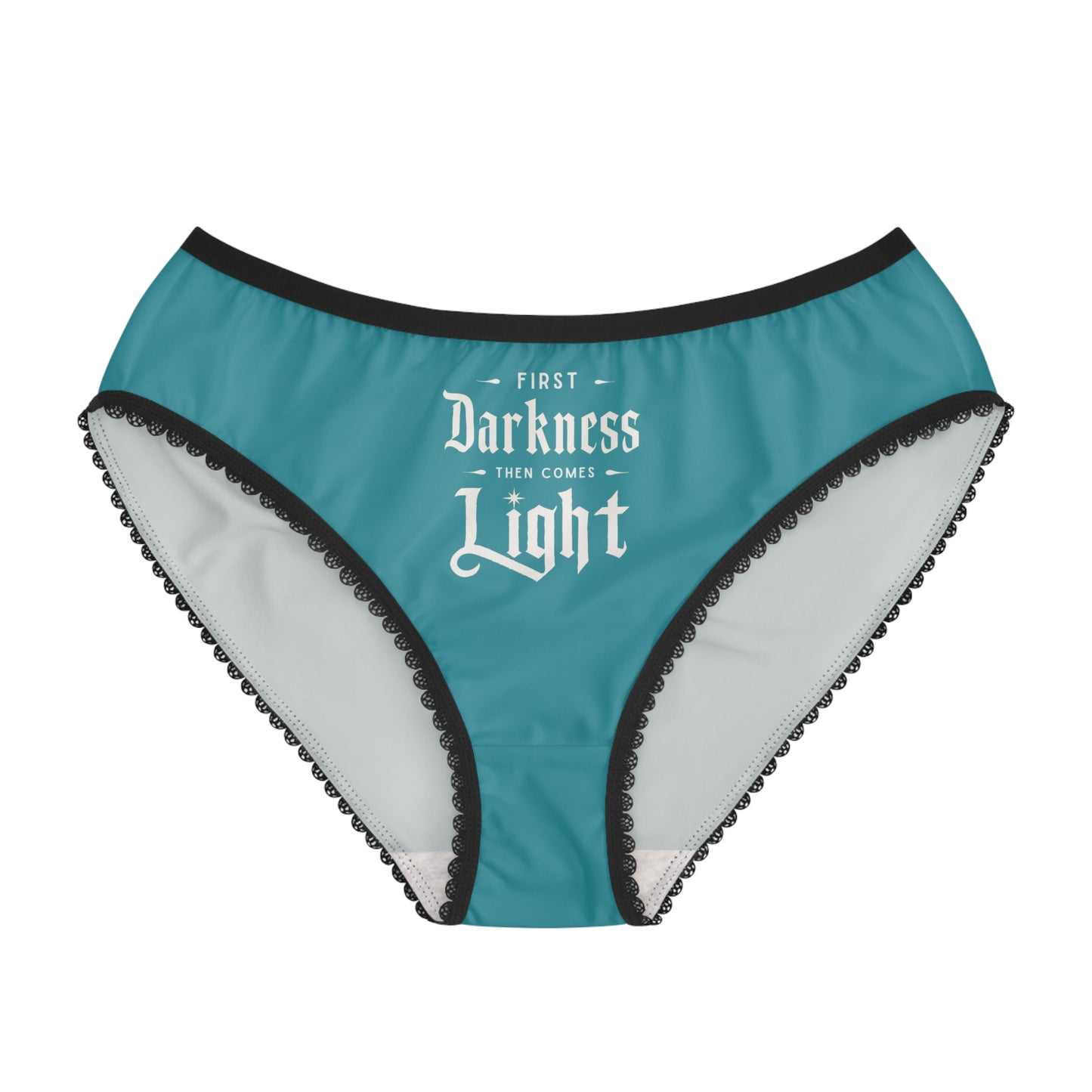 "First Darkness Then Comes Light" #02, Women's Briefs (Columba Blue)