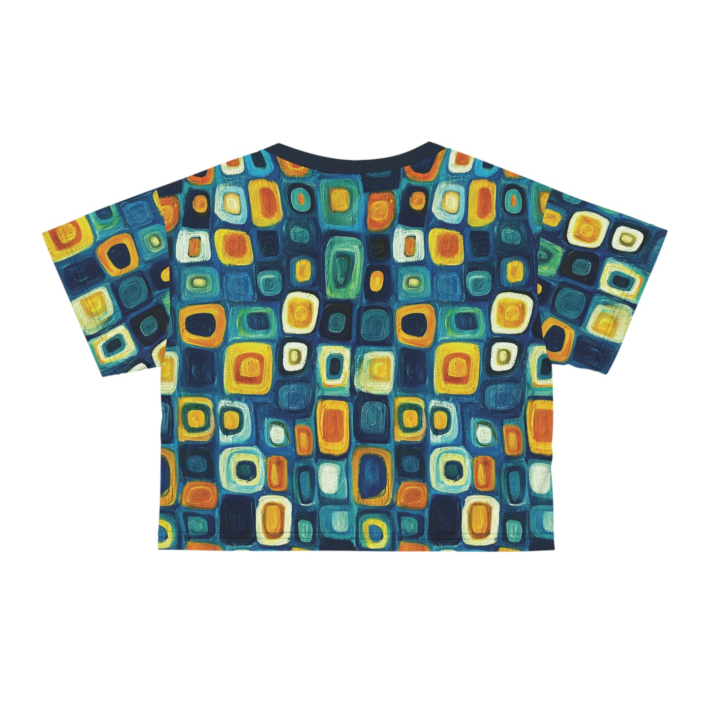 "Soul Mosaic", Crop Tee (Birlinn Blue Collar)
