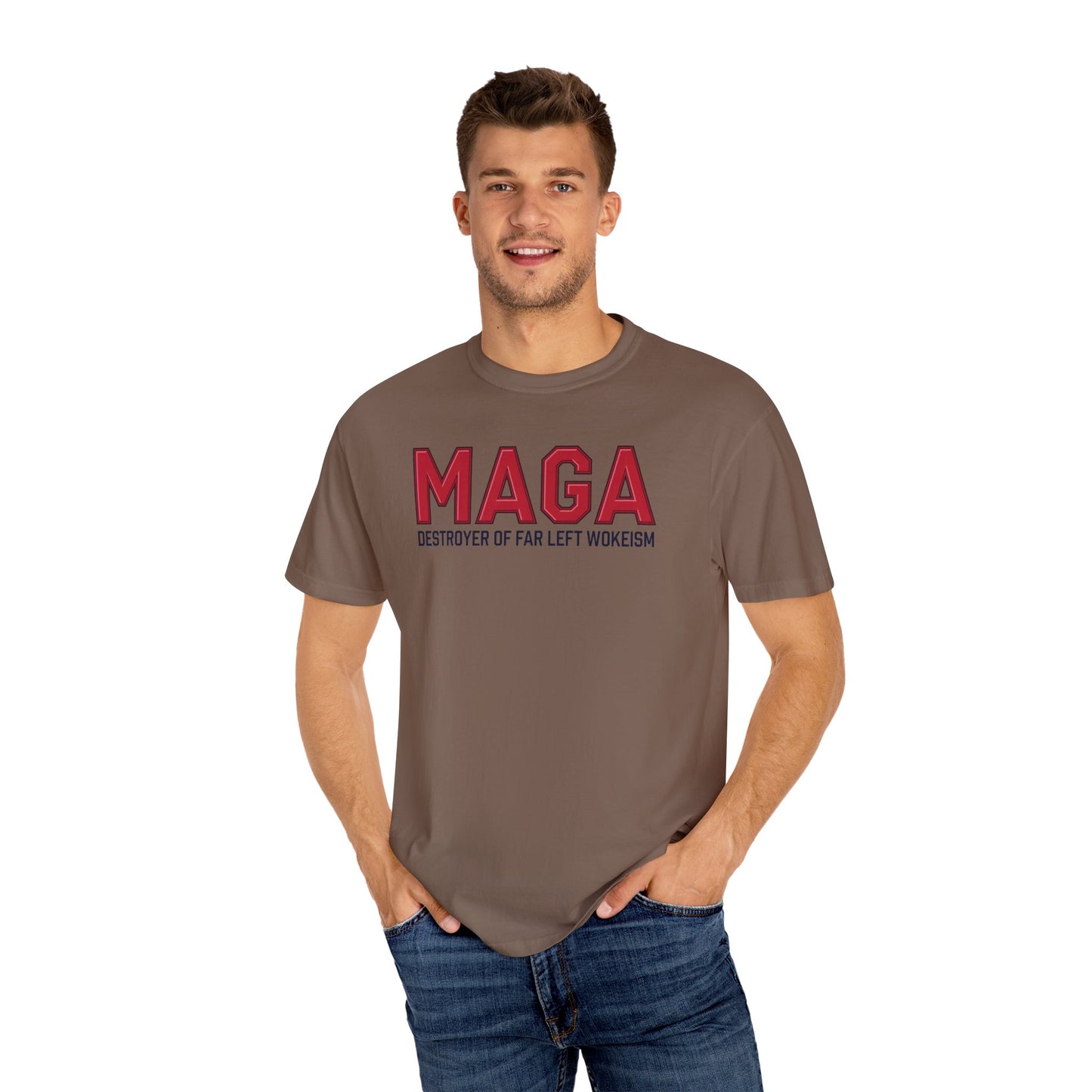 "MAGA - Destroyer of Far Left Wokeism", Unisex T-shirt