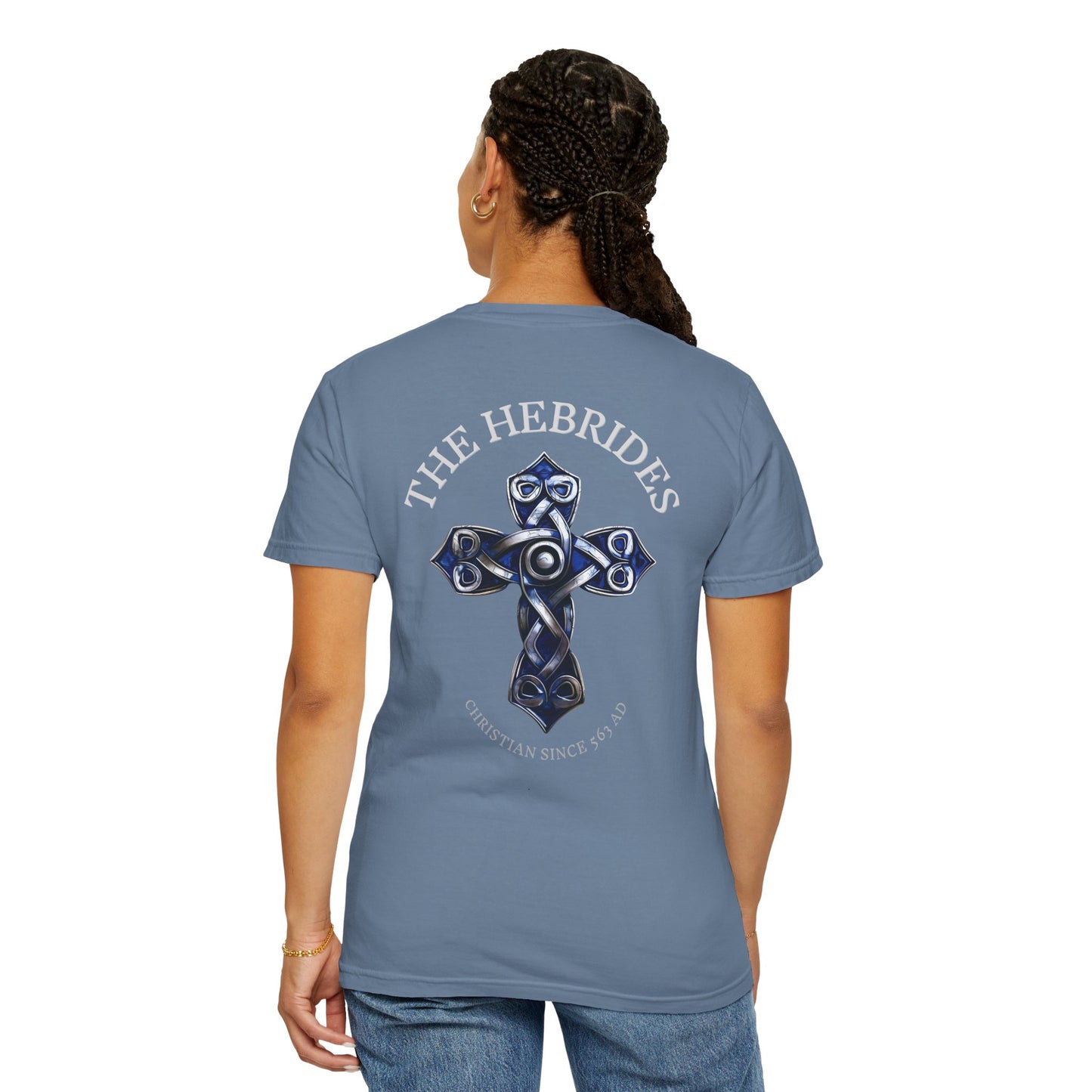"The Hebrides - Christian since 563 AD", Unisex T-shirt