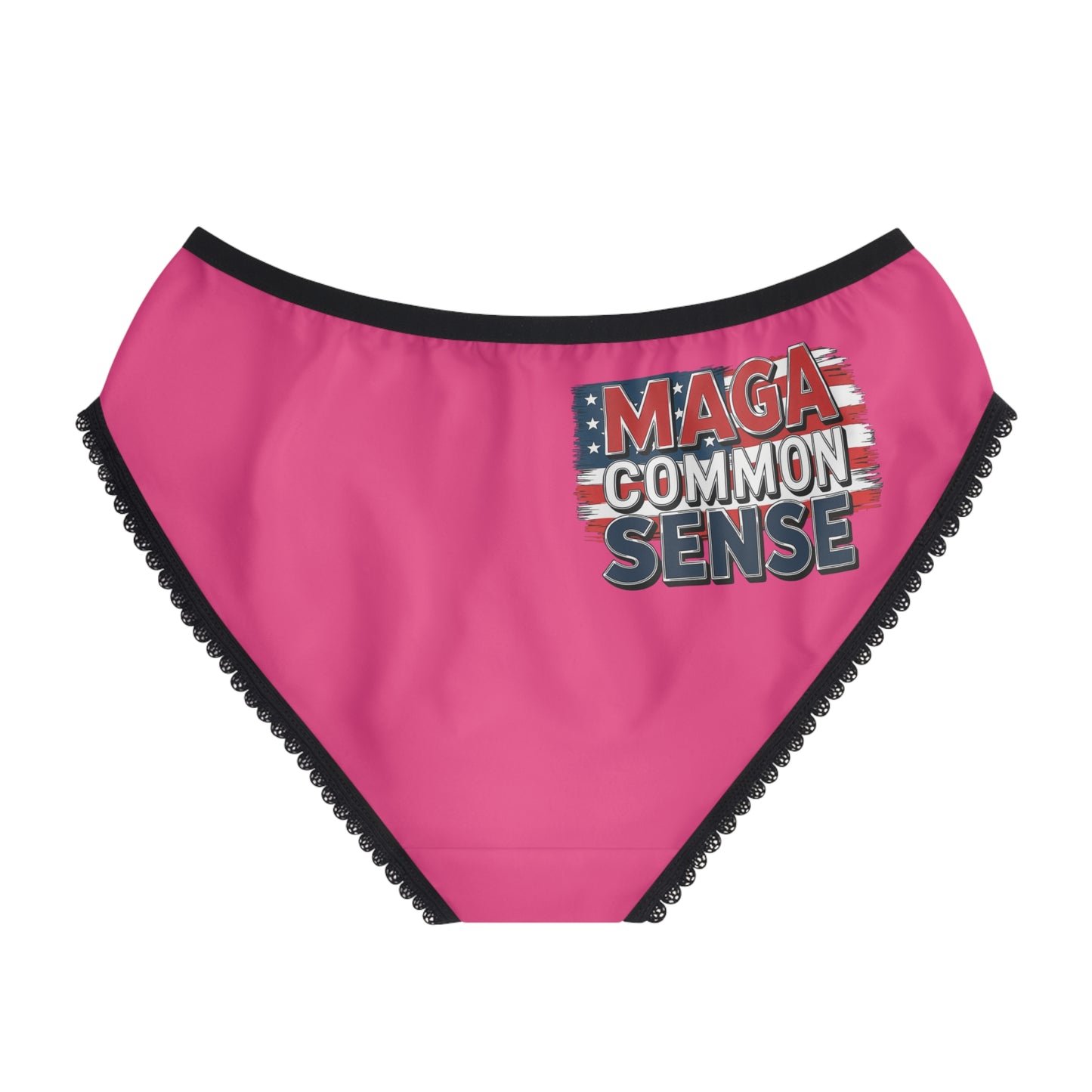 "MAGA Common Sense" #01, Women's Briefs (French Fuchsia)