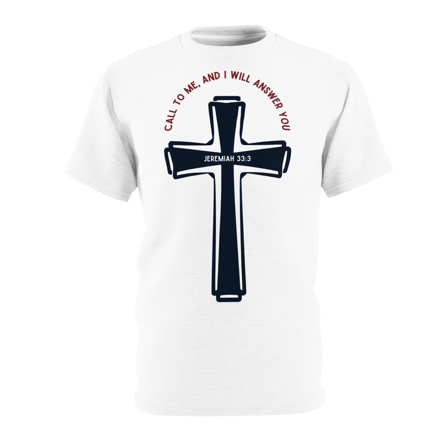 "Call to Me - Jeremiah 33:3" #01, Unisex Tee (Linen White)