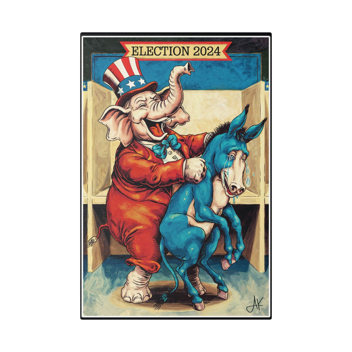 "MAGA Spanked the Donkeys 2024", Stretched Classic Canvas Print