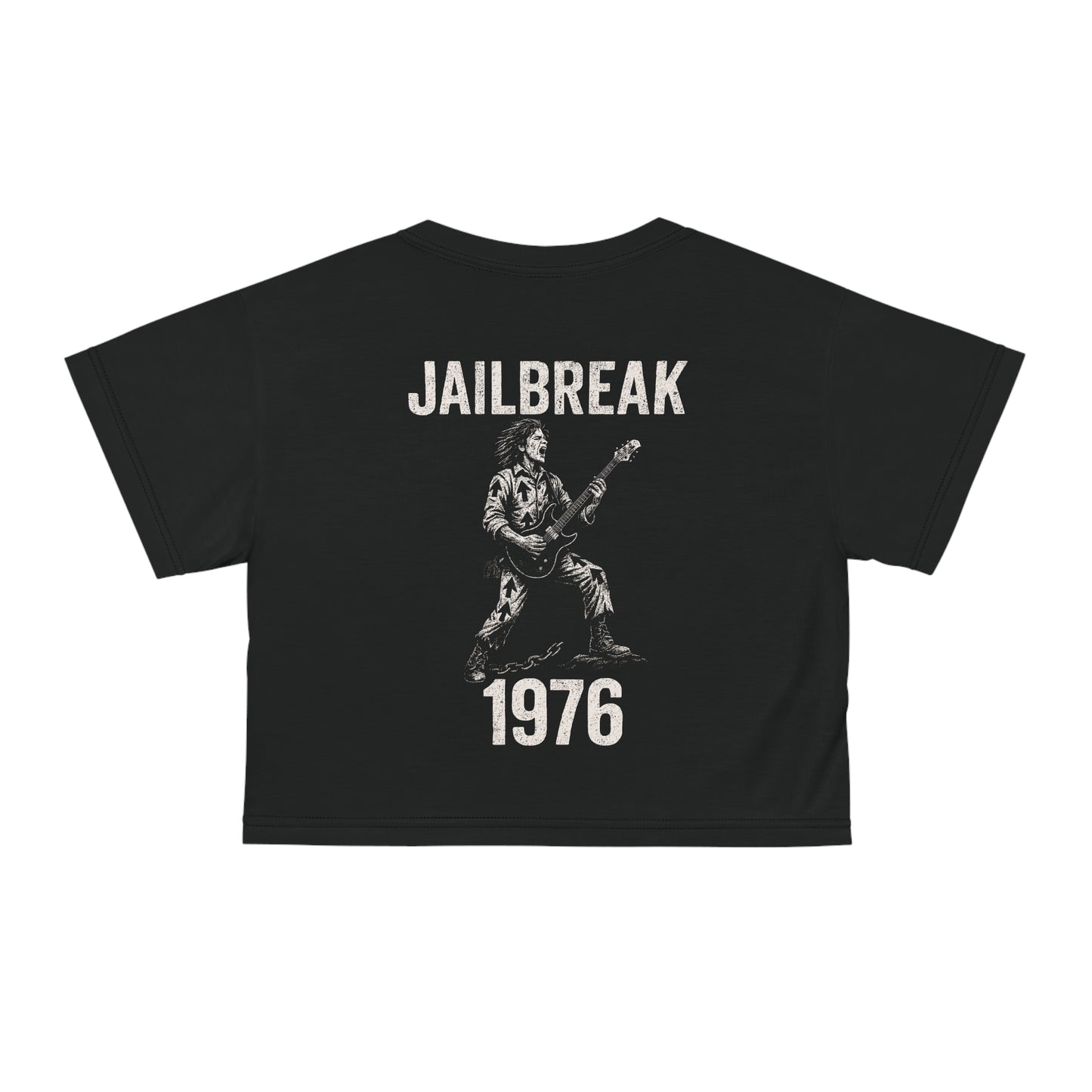 "Jailbreak 1976", Black Crop Tee