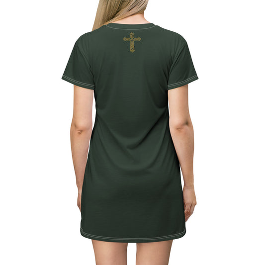 "Clan na Gael - Irish American", T-Shirt Dress (Fenian Green)