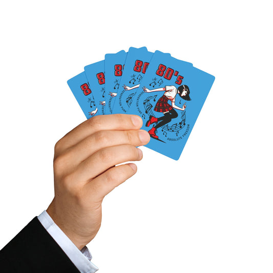 "80's Generation Punk", Retro Playing Cards (Chlorine Blue)