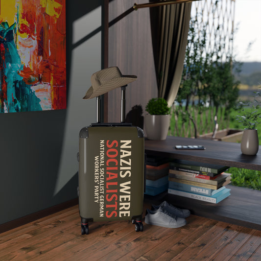 "Nazis were Socialists", Suitcase (Olive Drab Brown)