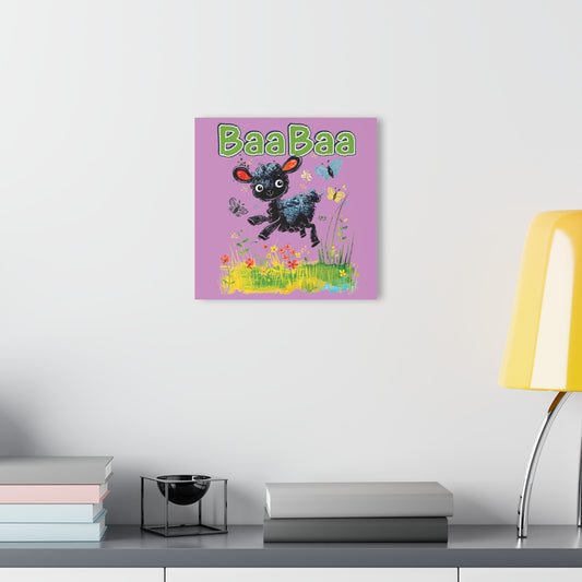 "Baa Baa Black Sheep", Acrylic Wall Prints (French Cleat Hanging) (Sanctified Petal)