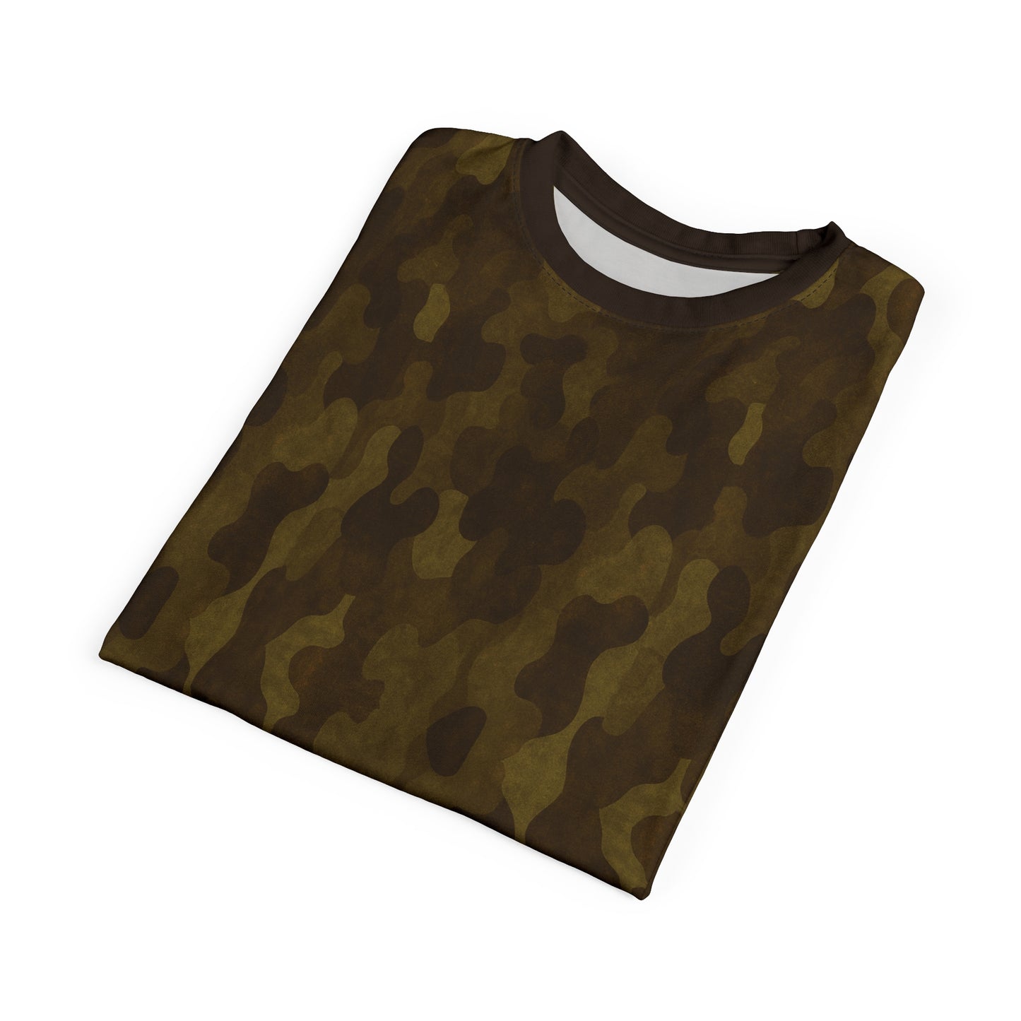 "Swamp Recon Camouflage", Unisex Tee (Swamp Brown Collar)