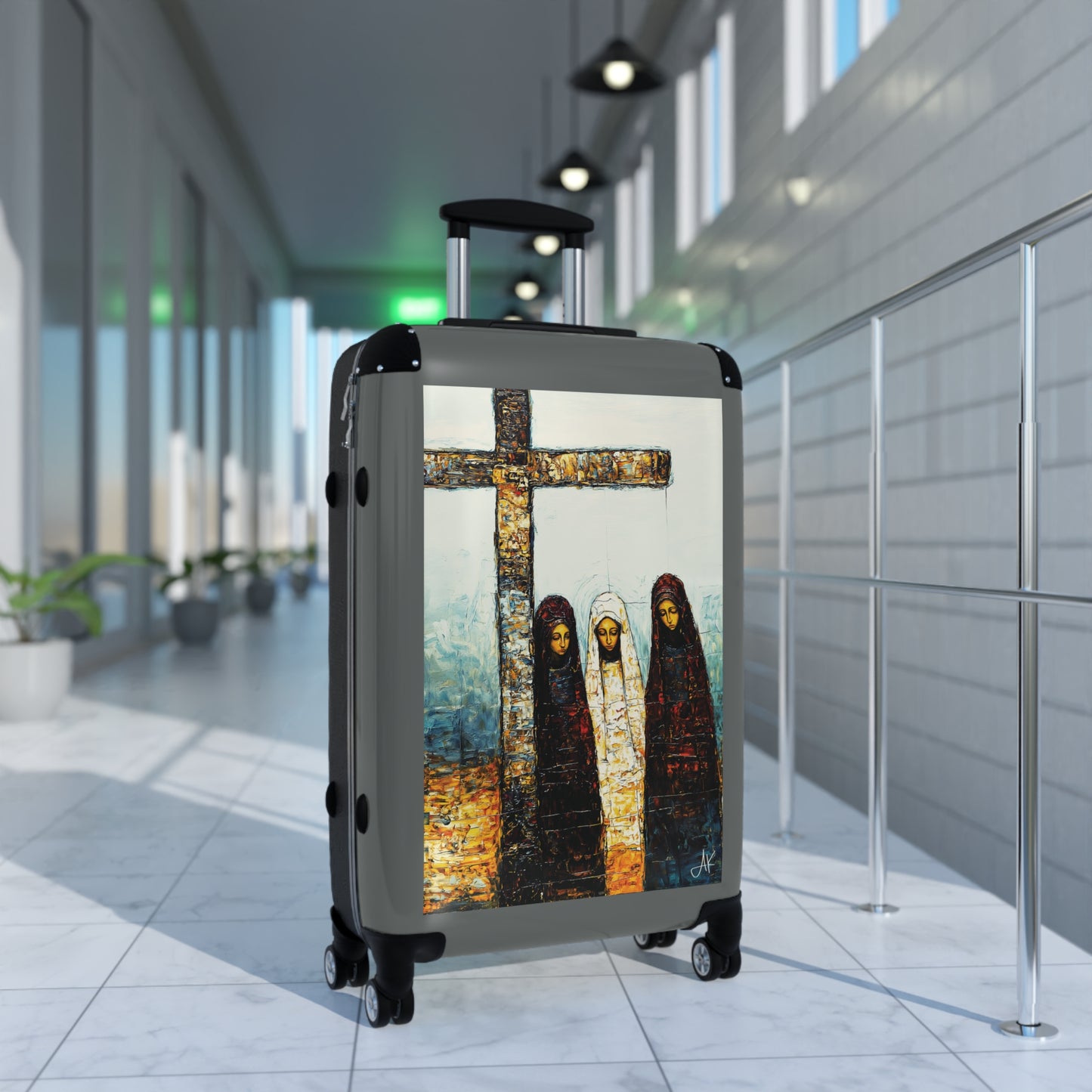 "At-the-Foot of the Cross - John 19:25", Suitcases (Dark Grey)